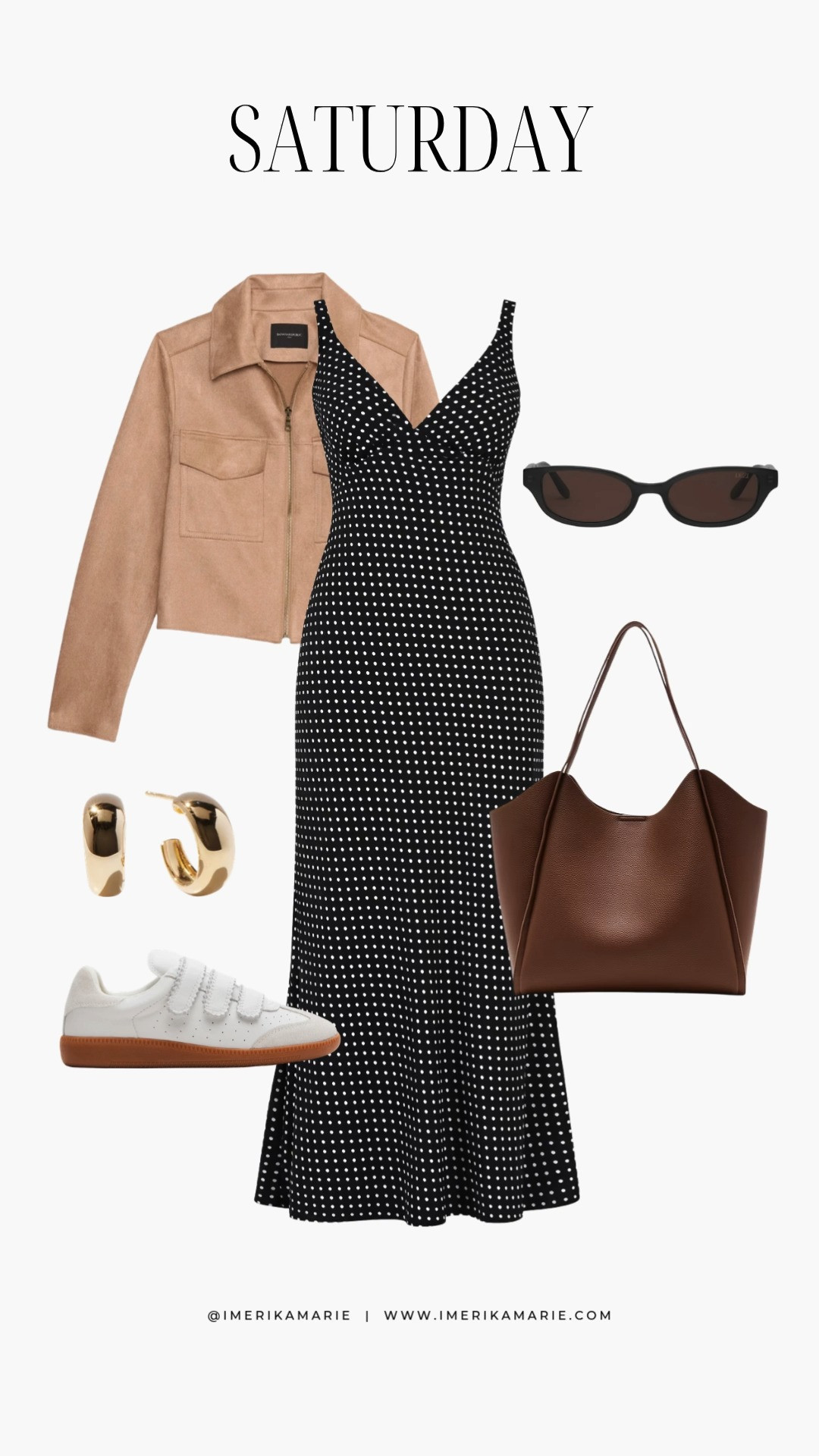 Saturday Outfit Inspo 🍸

spring outfits 2026. spring outfit. polka dot dress. white sneakers. tote bag. suede jacket. 

 

#LTKootd #LTKMidsize #LTKPetite