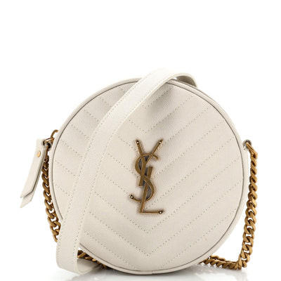 Vinyle Round Camera Bag Matelasse Chevron Leather | Rebag
