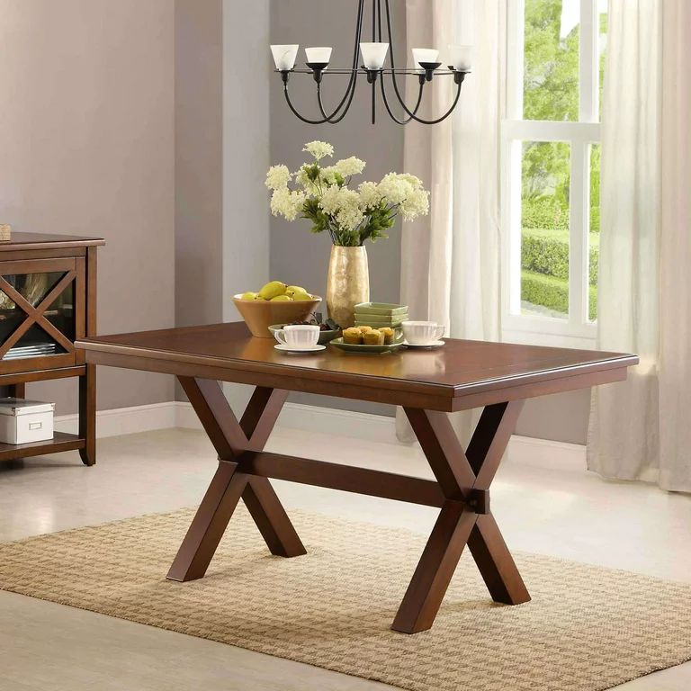 Better Homes & Gardens Maddox Crossing Dining Table, Brown Finish | Walmart (US)