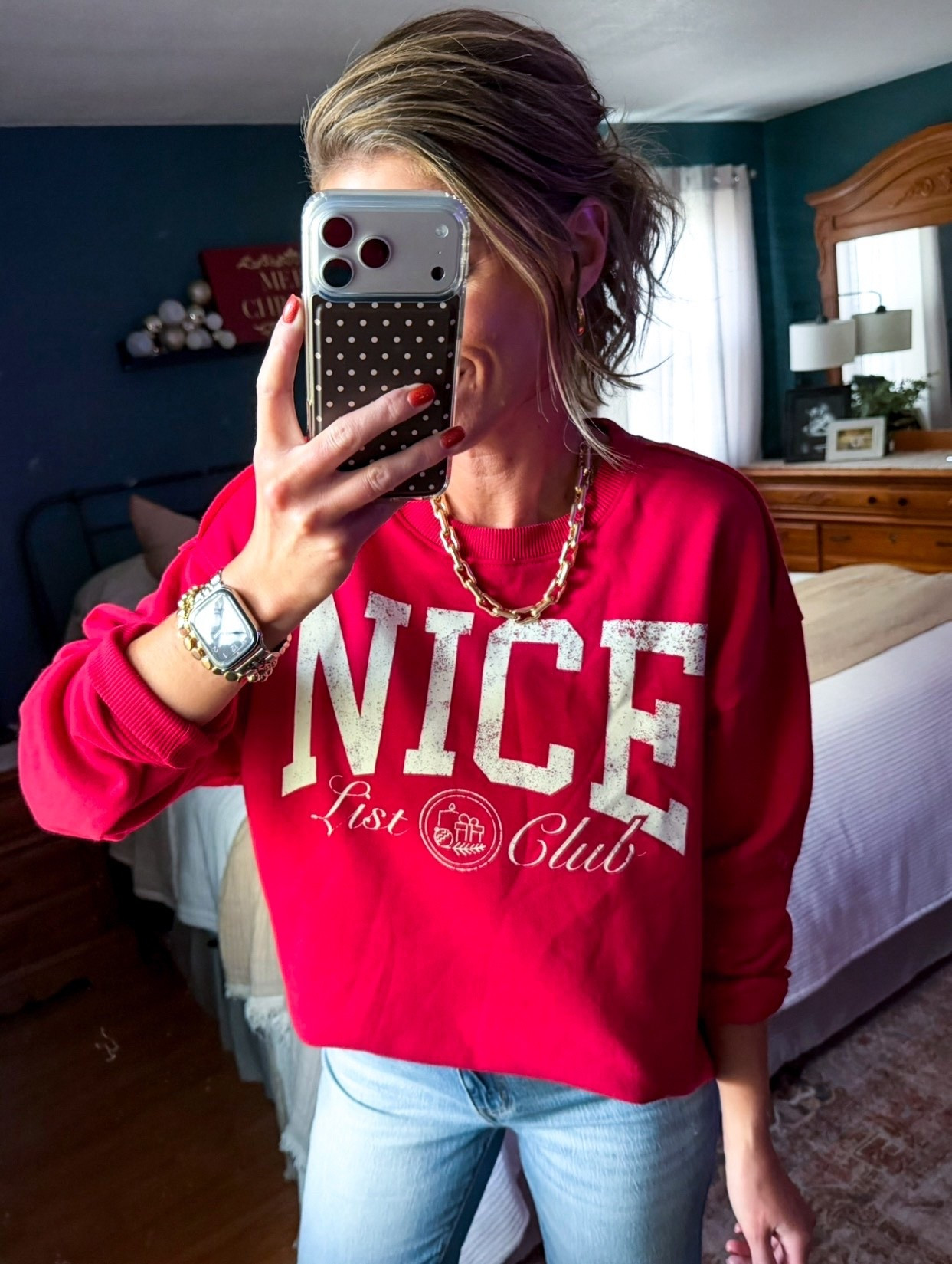 New Christmas sweatshirt at Walmart. 
Wearing size 0X 

#LTKSeasonal #LTKHoliday #LTKStyleTip