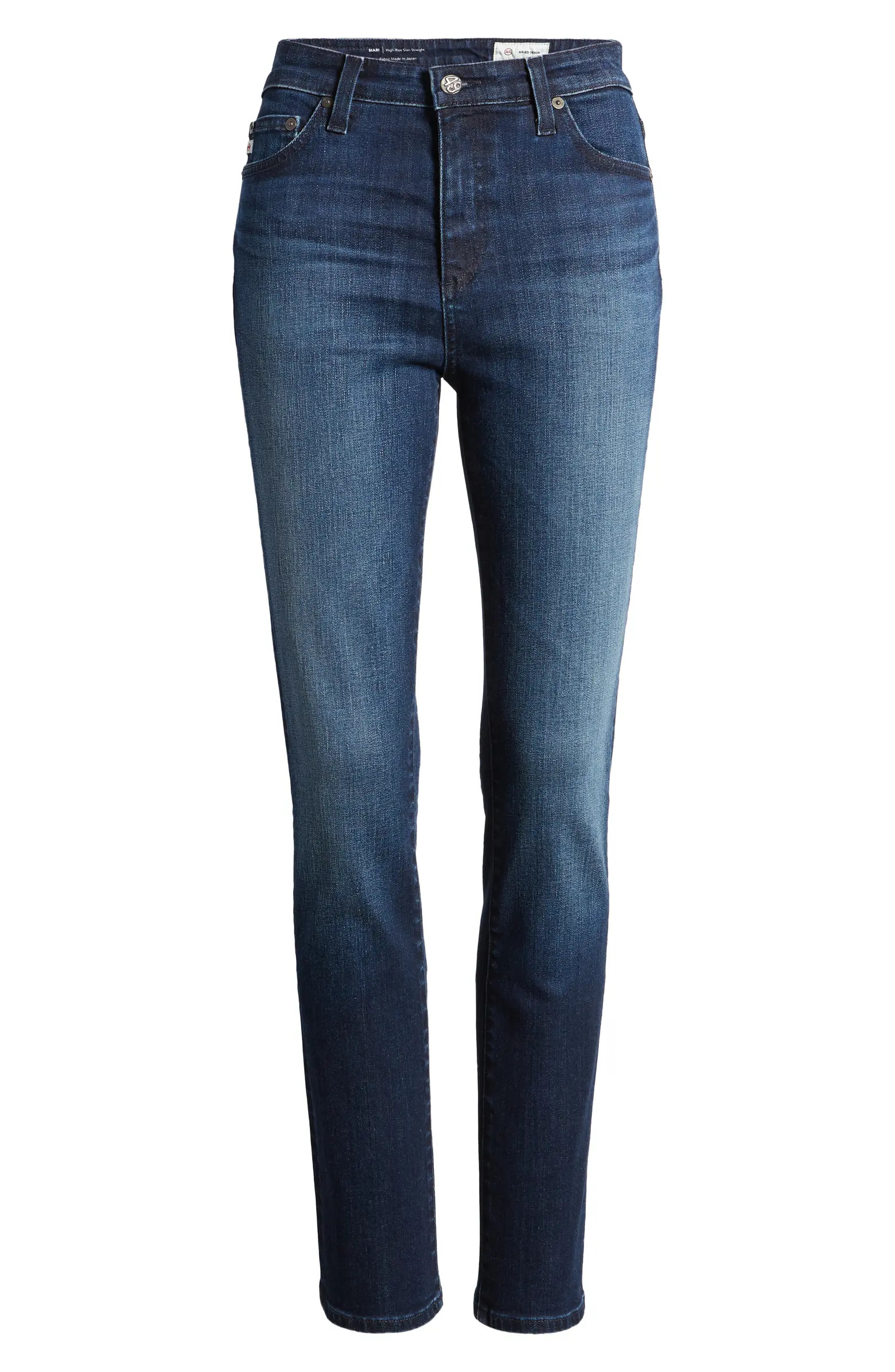 Mari High Waist Ankle Slim Straight Leg Jeans | Nordstrom