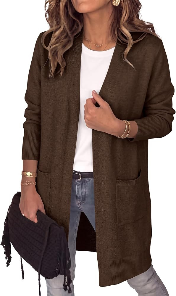 ANRABESS Women's Lightweight Long Cardigan Sweaters 2026 Fall Outfits | Amazon (US)
