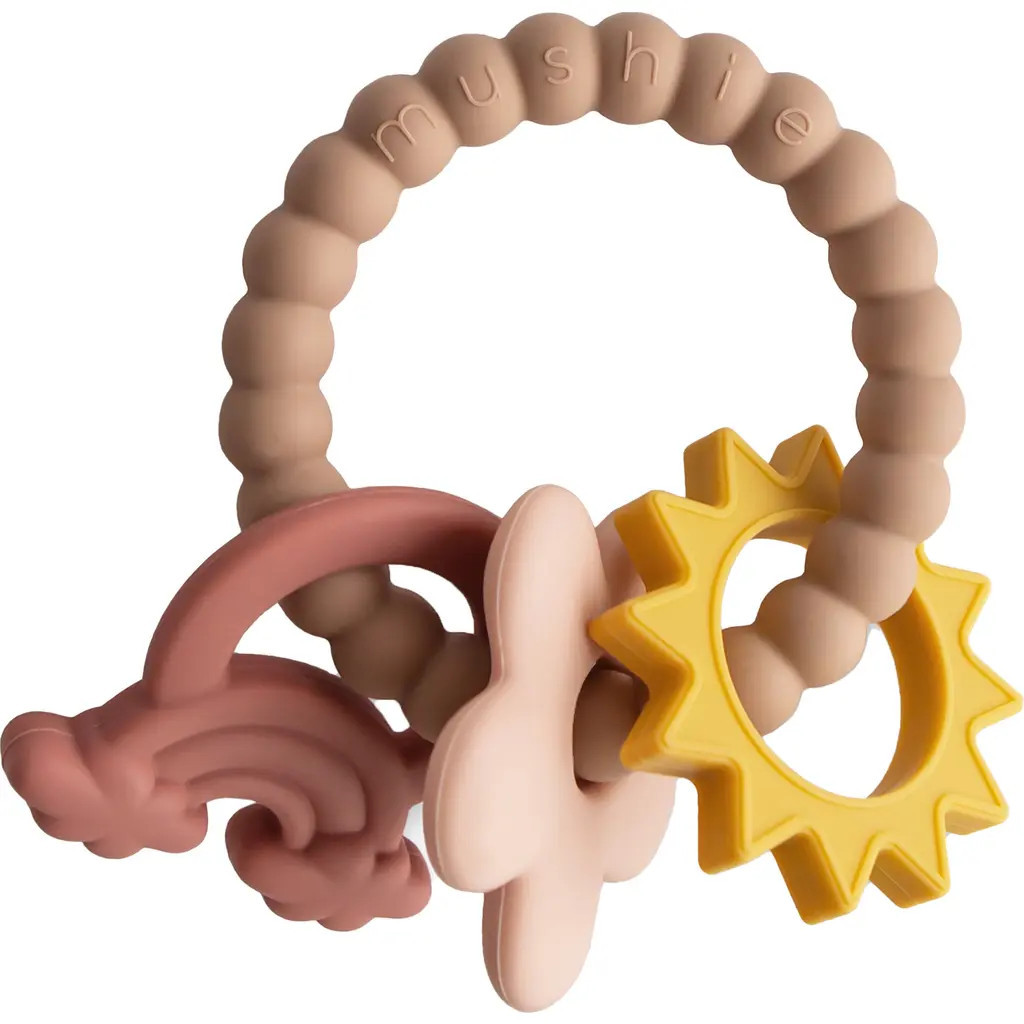 Mushie Nature Silicone Teething Ring Toy in Multi at Nordstrom | Nordstrom