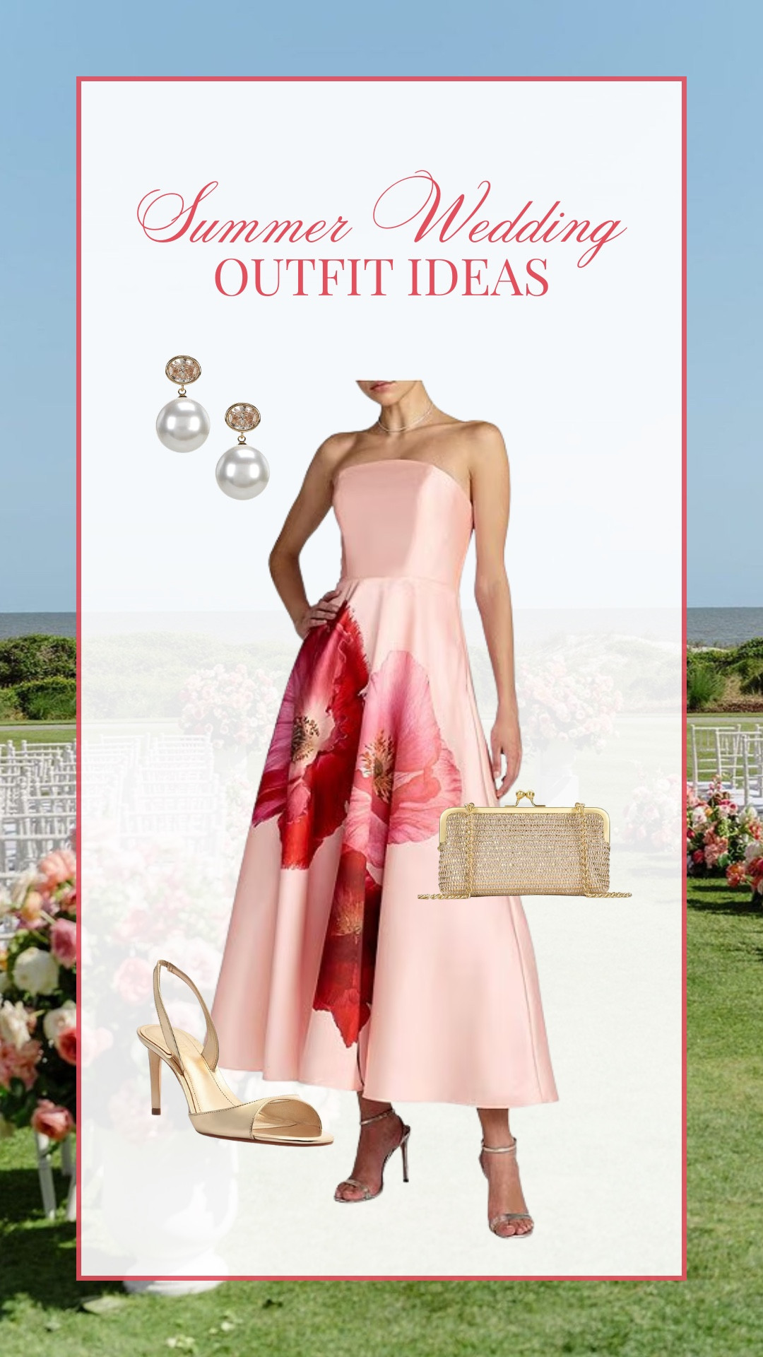 Summer wedding guest outfit idea!