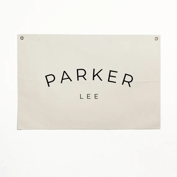 Canvas Flag Banner Custom Name Sign  Nursery Wall Hanging - Etsy | Etsy (US)
