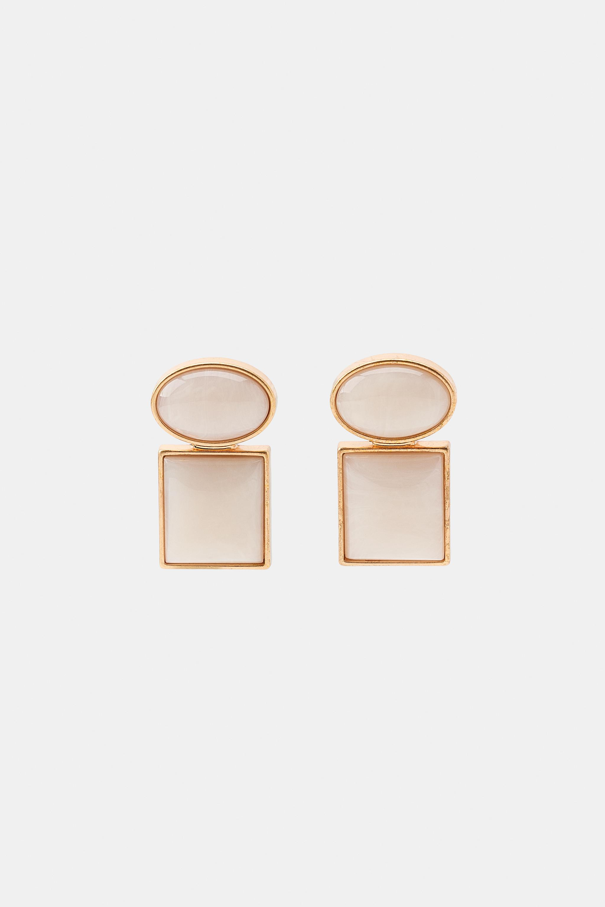 GEOMETRIC PIECE EARRINGS | Zara US