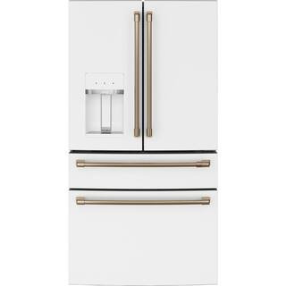 22.3 cu. ft. Smart Four-Door French Door Refrigerator with Hands-Free Autofill in Matte White, Counter Depth, Smart HQ | The Home Depot
