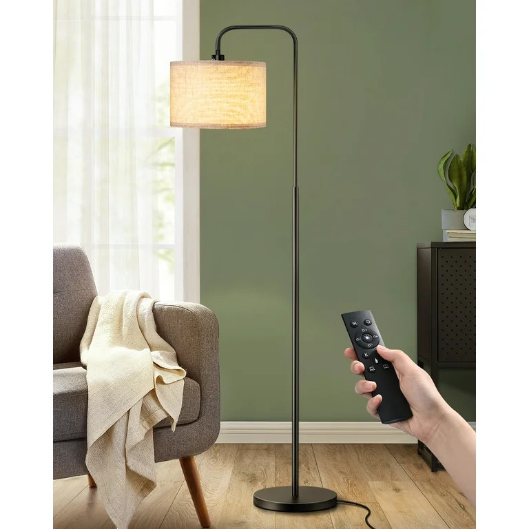 EDISHINE Modern Arc Floor Lamp with Remote Control for Living Room , 5CCT, Metal Dimmable Pole La... | Walmart (US)
