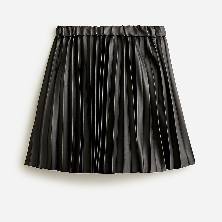 Girls' pleated pleather skirt | J. Crew US