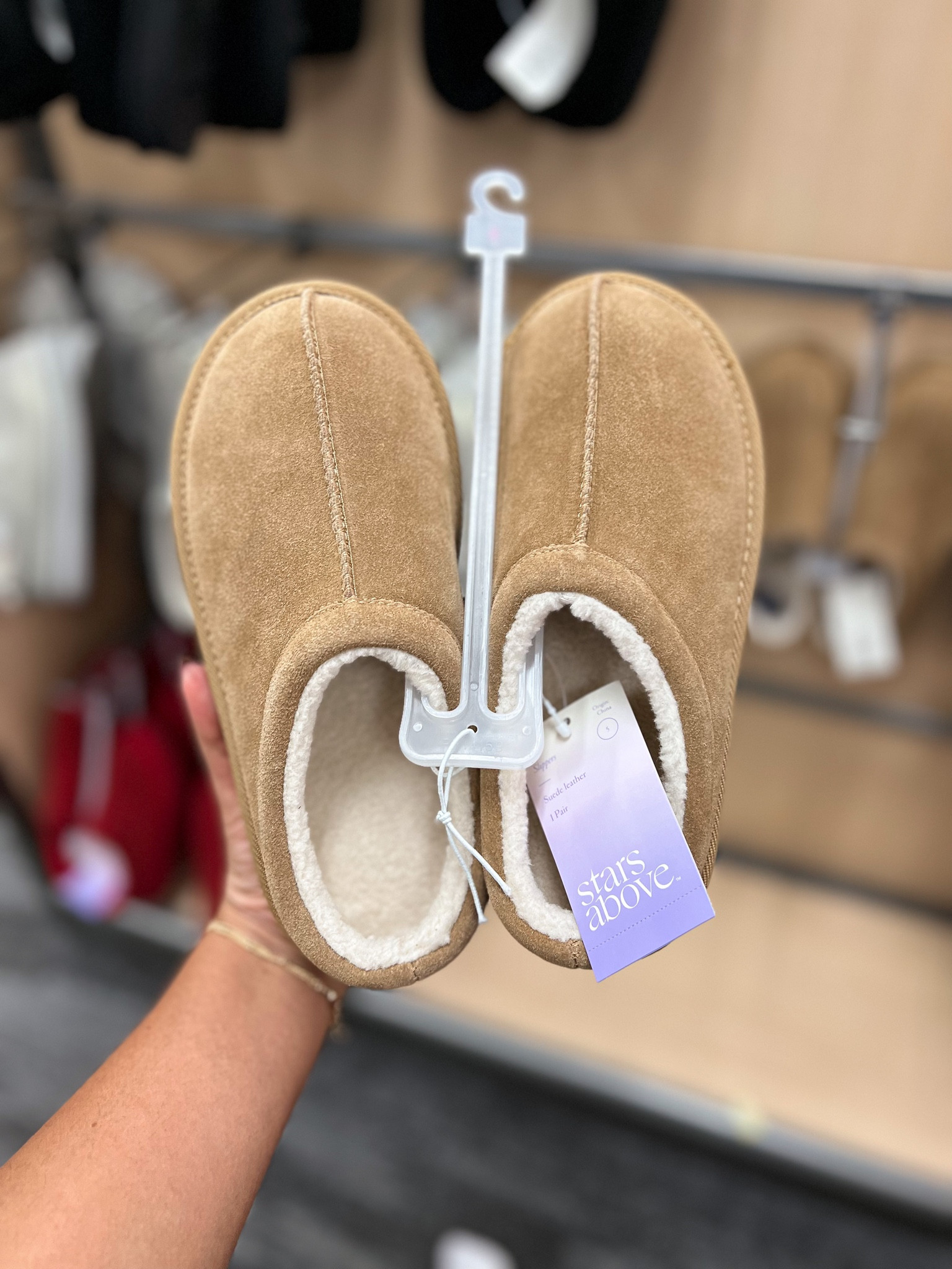 Suede clog cheap slippers