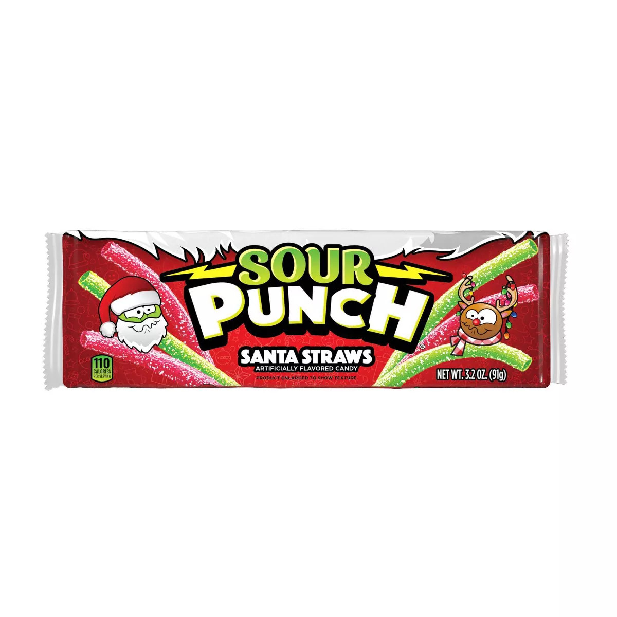 Sour Punch Santa Straws - 3.2oz | Target