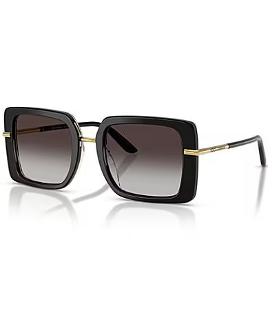 Dolce Gabbana Women's DG4491 52mm Square Sunglasses - Black On Leopard/Grey Gradient | Dillard's