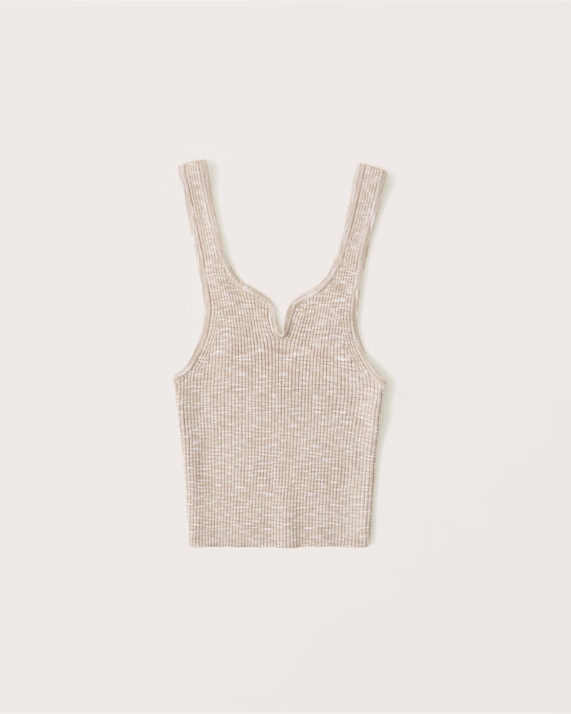 Elevated Knit Notch-Neck Tank | Abercrombie & Fitch (US)