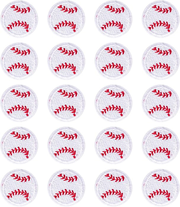 20pcs Baseball Iron-on Patches Embroidered Applique Patches Sewing Patches for Clothes Bags Jacke... | Amazon (US)