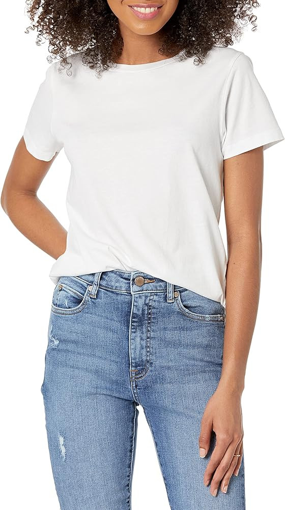 The Drop Women's Courtney Short-Sleeve Tiny Crew-Neck Jersey T-Shirt | Amazon (US)