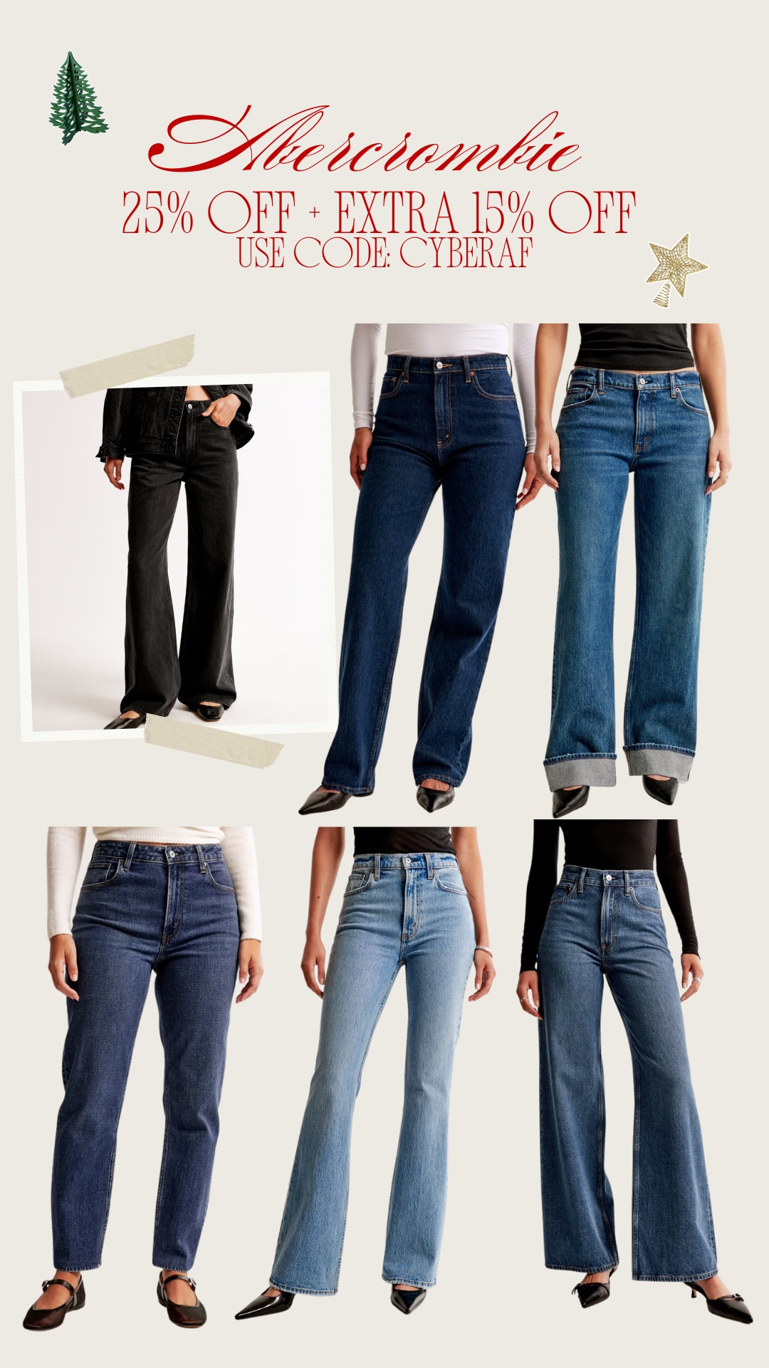 MUST HAVE Abercrombie jeans 🚨  25% off + 15% off with code CYBERAF 

#LTKSaleAlert #LTKHoliday #LTKCyberWeek