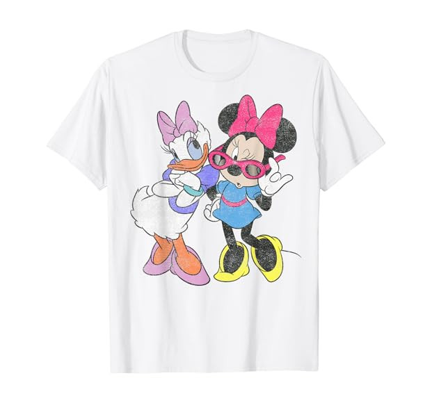 Mickey And Friends Daisy & Minnie Fashion Short Sleeve T-Shirt | Amazon (US)