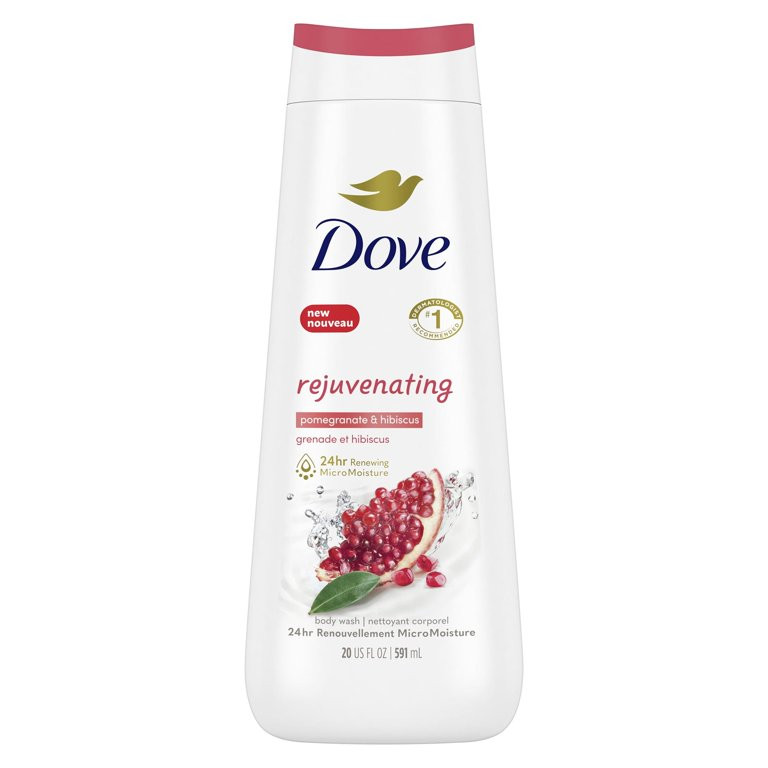 Dove Rejuvenating Long Lasting Gentle Body Wash, Pomegranate and Hibiscus, 20 fl oz | Walmart (US)