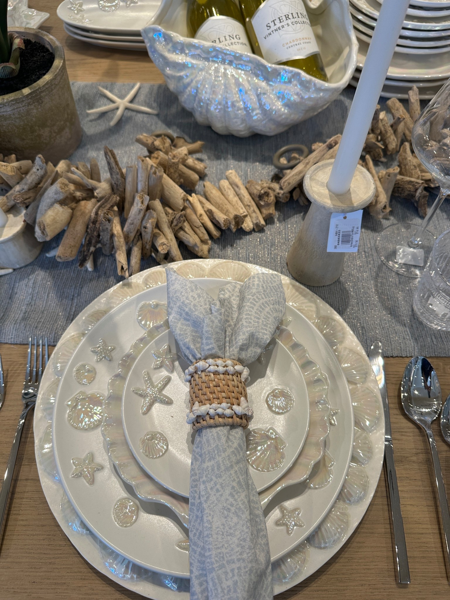 Coastal style table setting for spring or summer!  Beachy vibes from Pottery Barn.

#ltkpotterybarn #ltkcoastal

#LTKHome #LTKMothersDay #LTKSeasonal