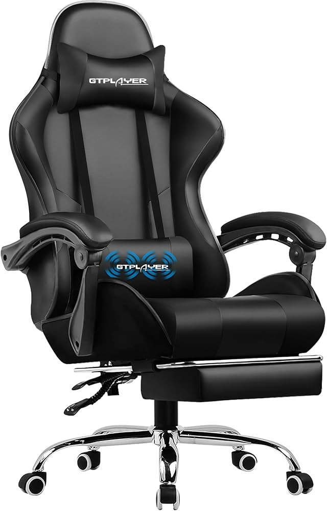 GTPLAYER Gaming Chair, Computer Chair with Footrest and Lumbar Support, Height Adjustable Game Ch... | Amazon (US)