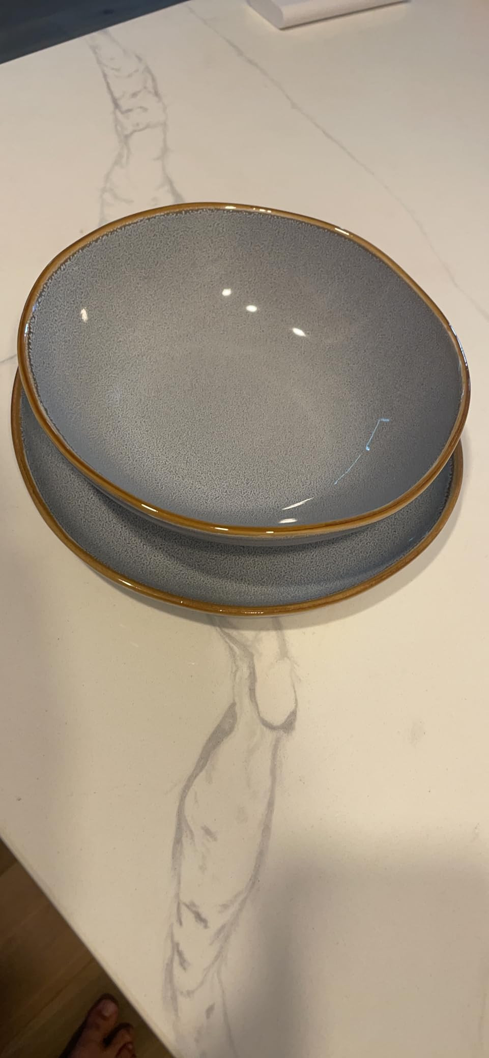 AmorArc Ceramic Dinnerware Sets,Handmade Reactive Glaze Stoneware Plates and Bowls Set,Highly Chi... | Amazon (US)