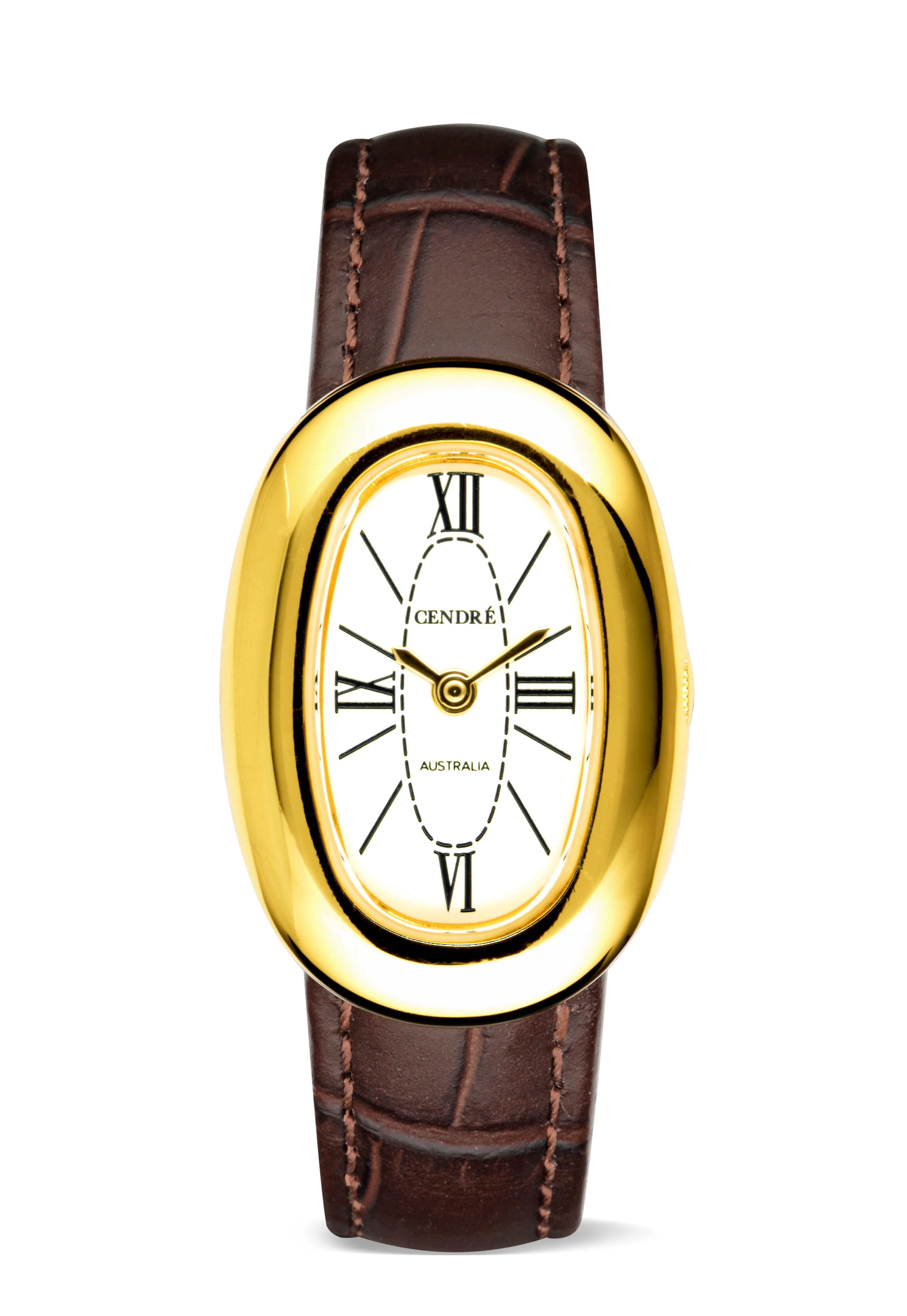 Bridgette Watch | White | Espresso Croc | Cendre