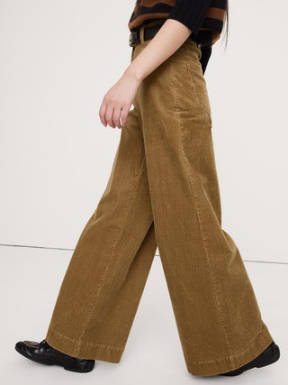 High-Rise Wide-Leg Corduroy Pant | Banana Republic (US)