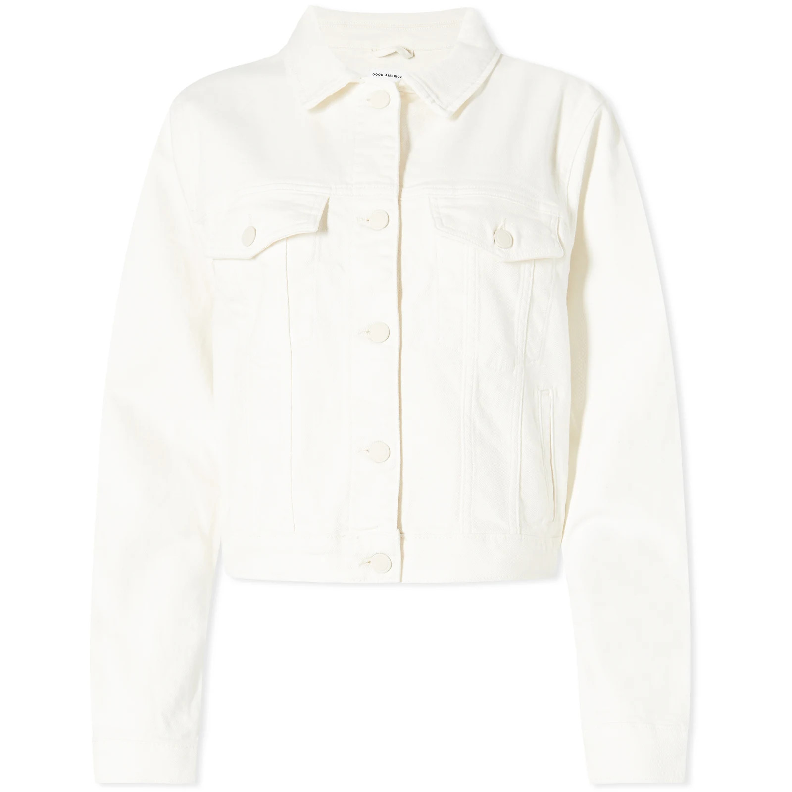 Good American Women's Committed To Fit Jacket in Cloud White, Size Medium | END. Clothing