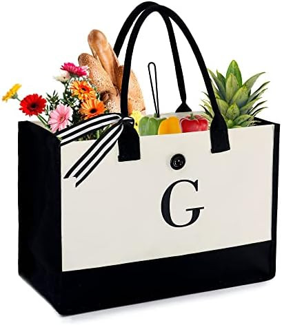 BeeGreen Personalized Gifts for Women 13oz Canvas Tote with Pocket for School Beach Teacher Gifts... | Amazon (US)