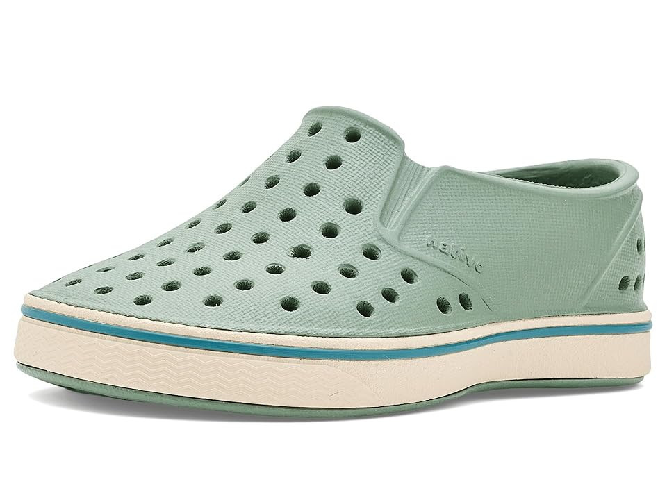 Native Shoes Kids Miles (Toddler) Kid's Shoes Relax Green/Bone White: 6 Toddler M, Synthetic | Zappos.com