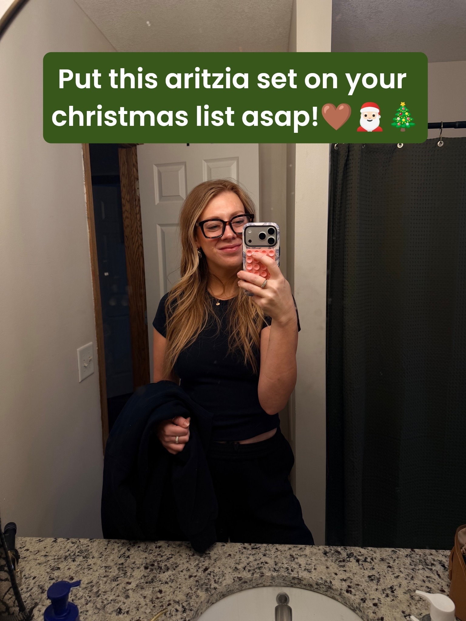 I need it in every color😍 Why I waited to get an aritzia sweat set I’ll never know. I live in this. Also I get so many compliments on these target blue light glasses they are a MUST especially for nurses 🤓🤎

#LTKootd #LTKGiftGuide