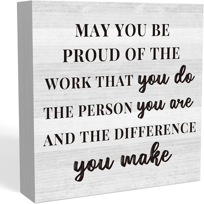 May You Be Proud of the Work You Do Decor, Inspirational Office Decor for Desk, Thank You Appreci... | Amazon (US)