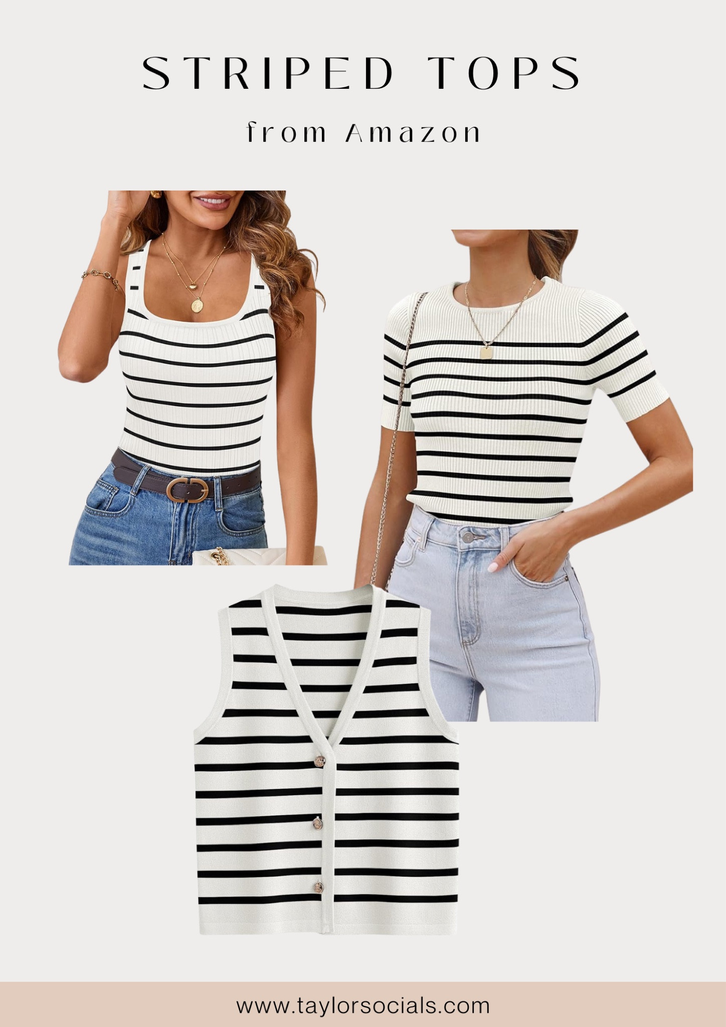 Striped Tops for Summer from Amazon 🖤🤍
#summeroutfit #stripes #summeroutfits #vacationoutfit vacation outfit, summer outfit #oldmoney old money

#LTKFindsUnder50 #LTKStyleTip #LTKSaleAlert