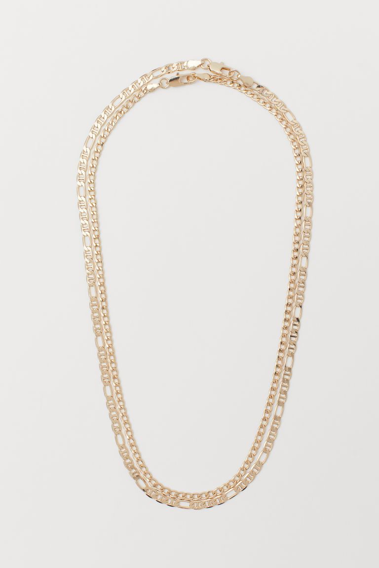 H & M - 2-pack Necklaces - Gold | H&M (US + CA)