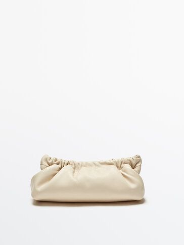 Nappa leather bag with gathered details | Massimo Dutti (US)