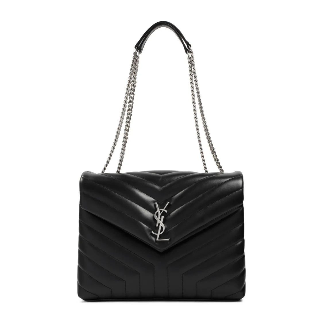 Saint Laurent Female Leather Loulou Medium Bag Black | Walmart (US)
