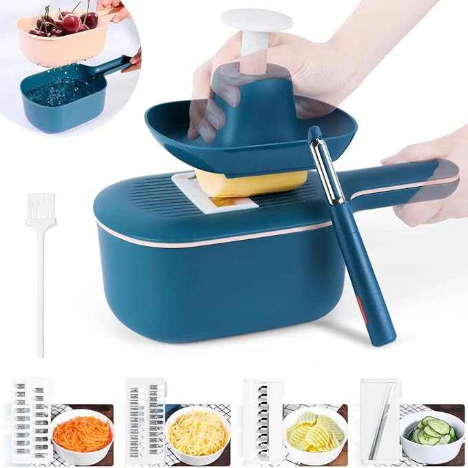 Mandoline Slicer for Kitchen- Uamector Handheld Vegetable Slicer Grater - BPA Free Multipurpose P... | Amazon (US)