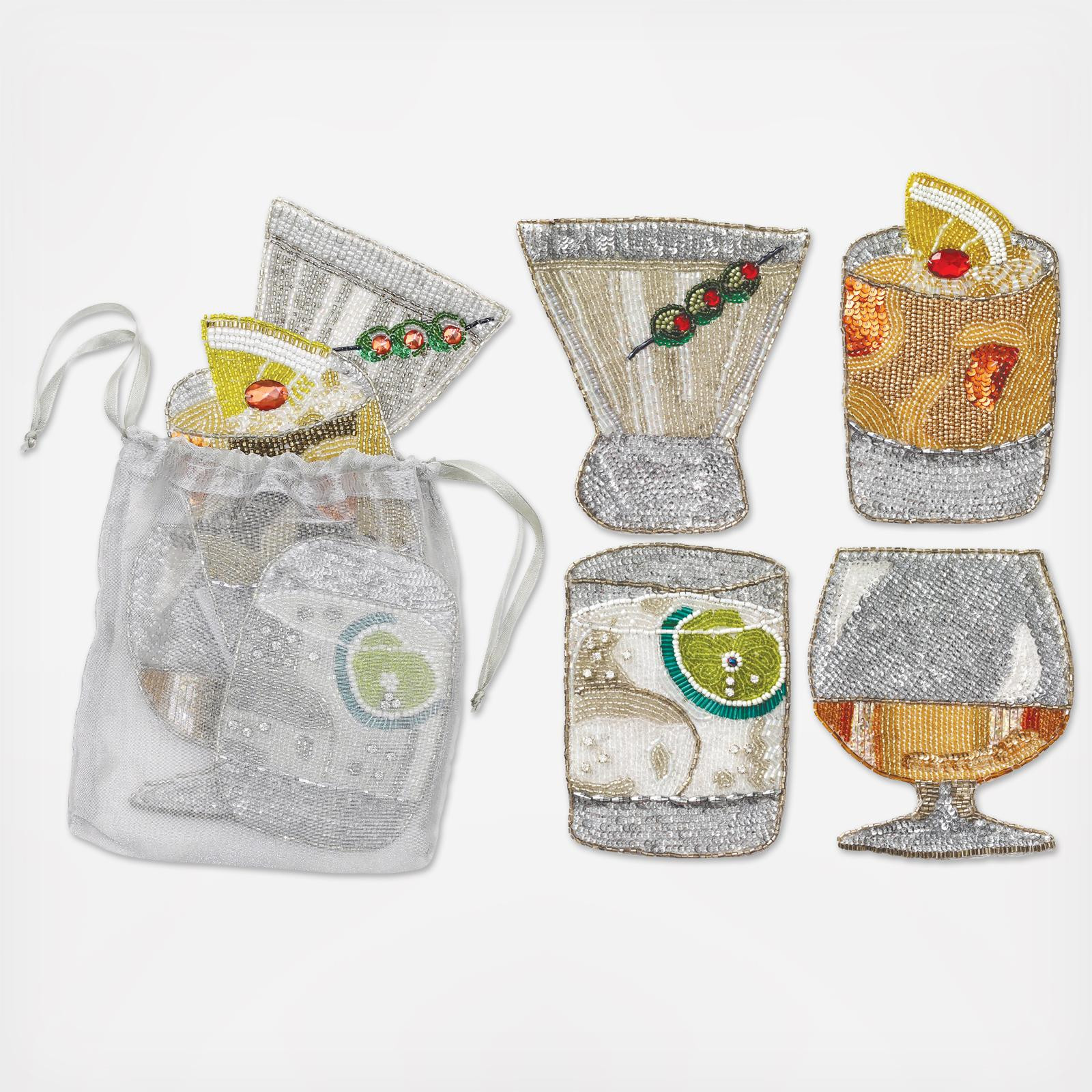 Kim Seybert Blame It On The Coaster, Set of 4 | Zola