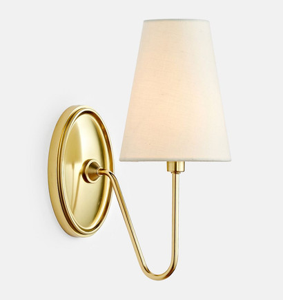 Berkshire Aged Brass Bath Sconce Unlacquered Brass Bathroom Sconces