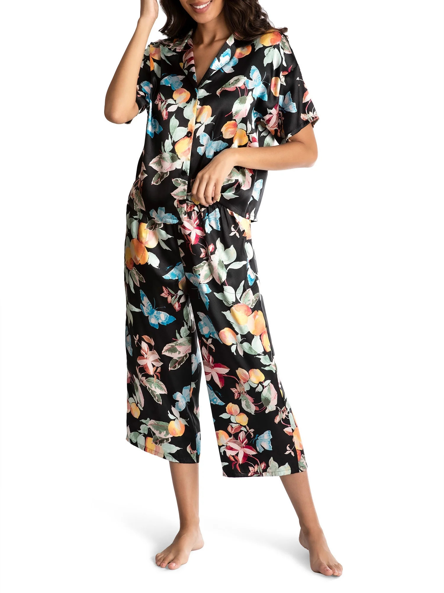 Secret Treasures Women’s and Women’s Plus Crop PJ Set | Walmart (US)