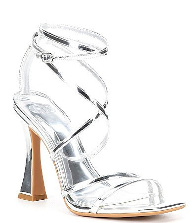 GB Golden-Hour Patent Metallic Strappy Ankle Strap Dress Sandals - 11 | Dillard's