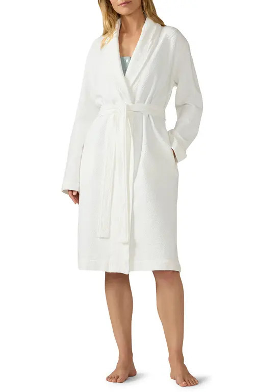 Coyuchi Adriatic Organic Cotton Robe in Alpine White at Nordstrom, Size Medium | Nordstrom