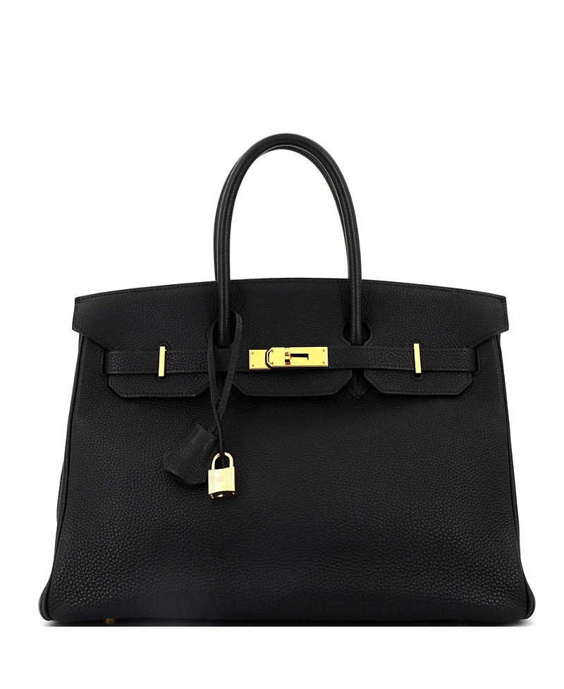 Pre-Owned HERMES Birkin 35 Handbag Black Togo with Gold Hardware | Bloomingdale's (US)