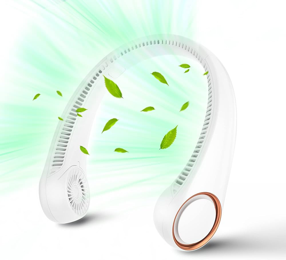 Portable Neck Fan, Hands Free Bladeless Fan, 360° Cooling Personal Fan,Wearable Quiet Fan for Ou... | Amazon (US)