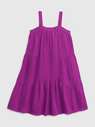 Kids Crinkle Gauze Tiered Dress | Gap (US)