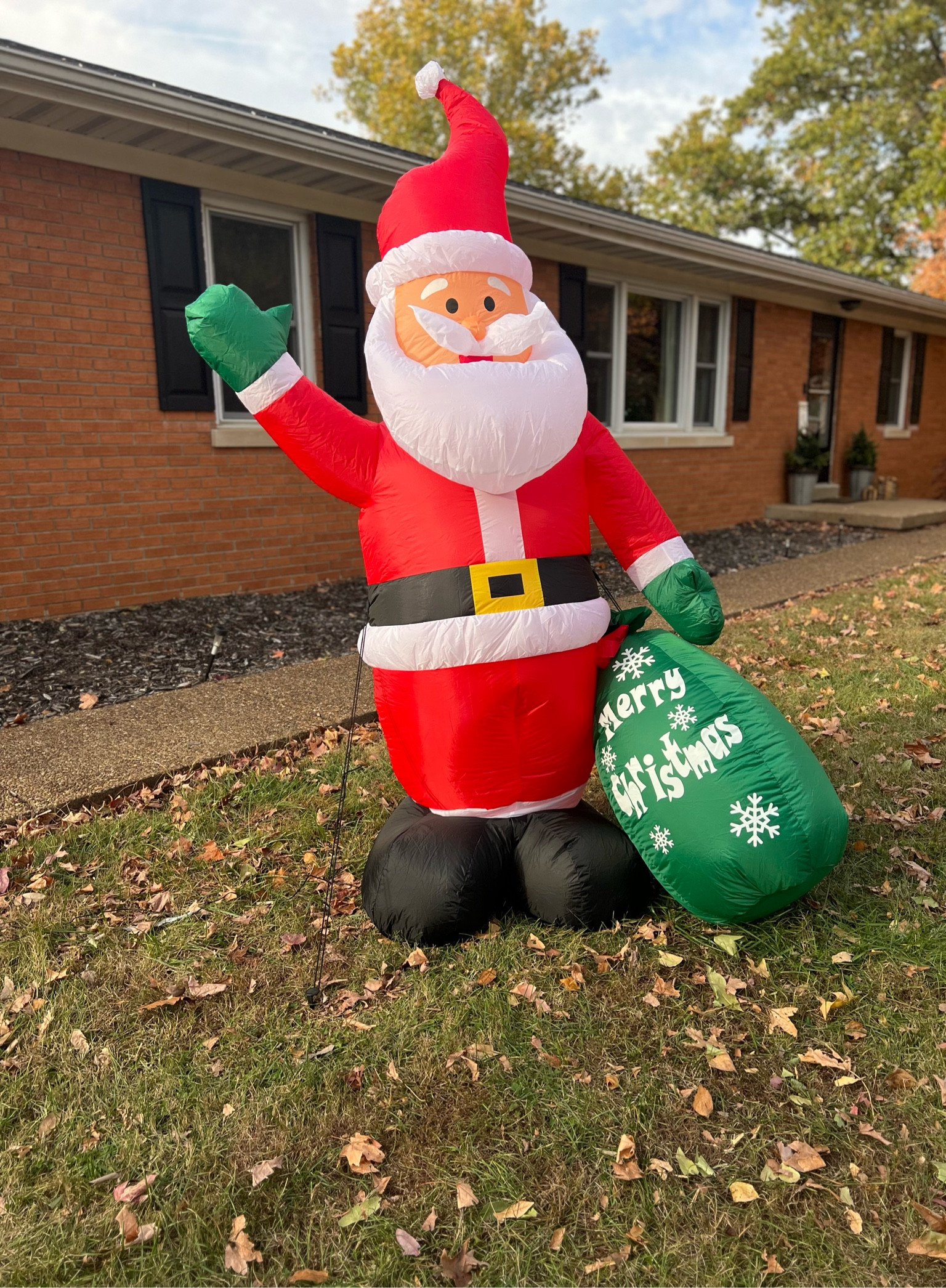 8 foot inflatable Santa Claus! Comes with sand bags in the feet and stakes for keeping it in place!! Guaranteed to make your kids smile🎅🏼

#LTKfamily #LTKHoliday #LTKSeasonal