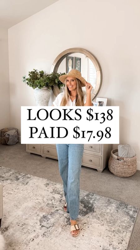 $17.98 instead of $138 for the darling Michael Stars version! Get the look for less PLUS it's incredibly high quality and has the best fit. Comes in 4 gorgeous basic colors (even if you get them ALL, you're STILL paying less than ONE of the higher priced options!)

This button-up shirt runs true to size; I'm wearing a small and I'm 5'8" for reference! It has a nice flowly fit and is so cute with a half tuck.

You do NOT need to spend a lot of money to look and feel INCREDIBLE!

I’m here to help the budget conscious get the luxury lifestyle.

Spring fashion / Spring outfit / Button up shirt / Walmart fashion / Affordable / Budget / Workwear / Date Night / Dress Up or Down

#LTKsalealert #LTKtravel #LTKfindsunder50