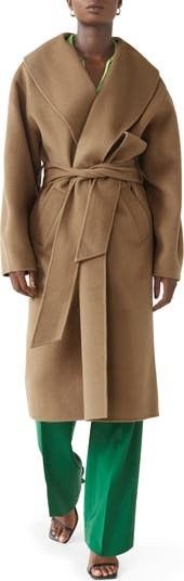 & Other Stories Oversize Shawl Collar Wool Blend Wrap Coat | Camel Coat | Tan Coat | Camel Wool Coat | Nordstrom