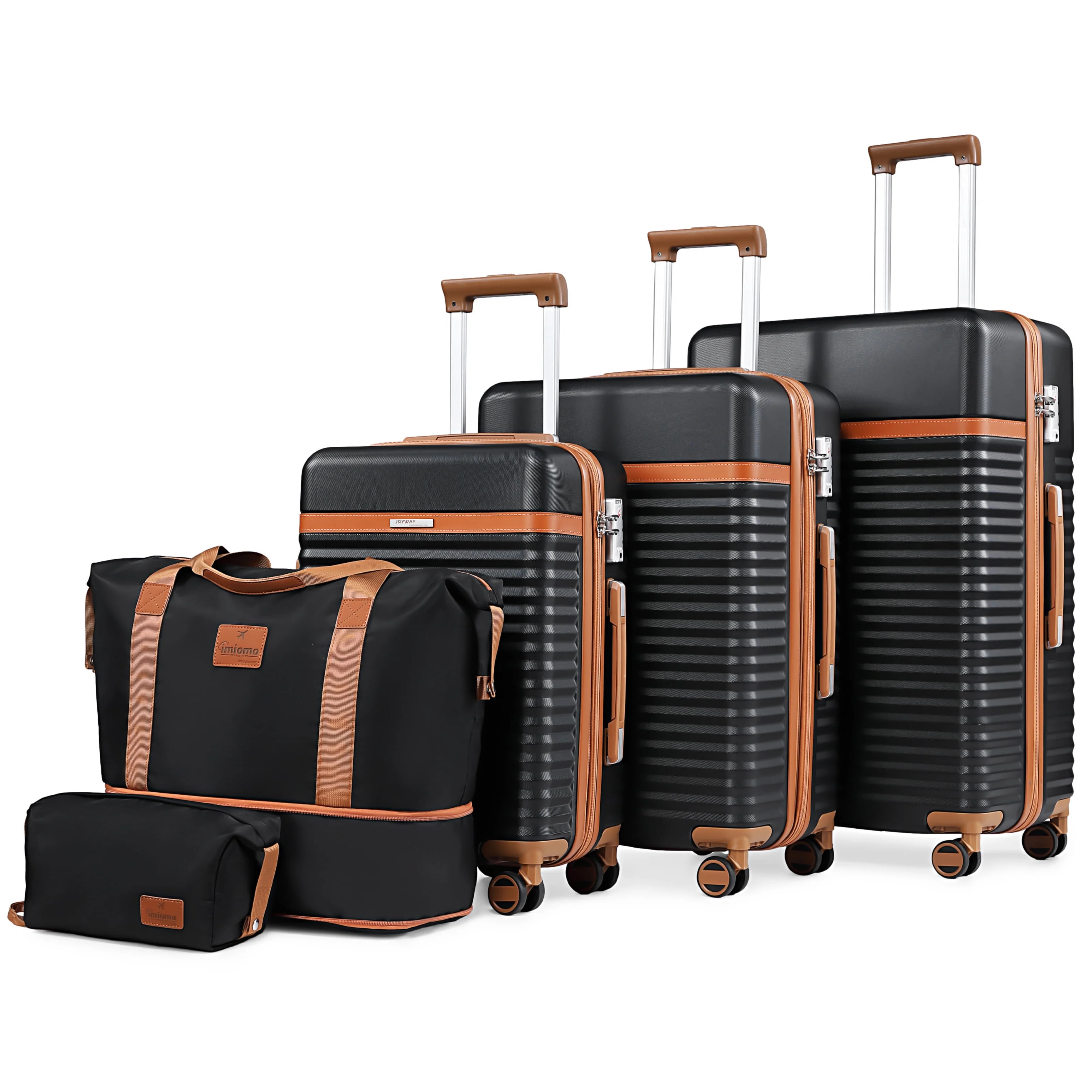 Joyway - 5 Luggage Sets ABS Hardside Spinner Luggage -(Expandable Suitcase20"24")28-in Checked Lu... | Walmart (US)