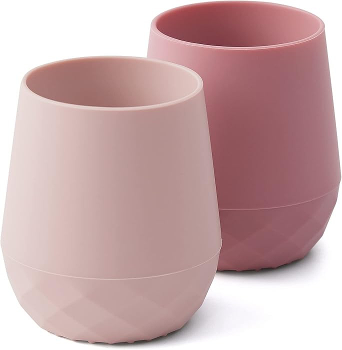 SAMiGO Silicone Baby Cups for 6-12 Months, Tiny Open Cups for Training and Water Drinking, Baby L... | Amazon (US)